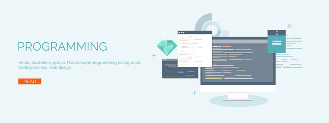 flat computing background vector image