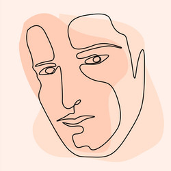 isolated simplicity face on a colored background vector image