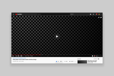responsive design desktop web video player page vector image