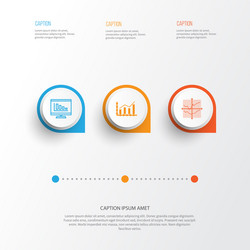 set of graphs diagrams and statistics icons vector