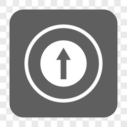 Up rounded arrow square button vector