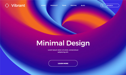 abstract design template with 3d flow shapes vector image