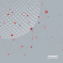 Abstract Network Globe with Molecule Connect vector image