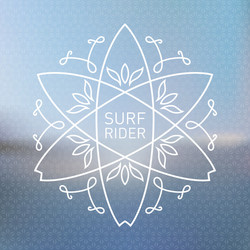 Artwork with blurred ocean on background simple vector