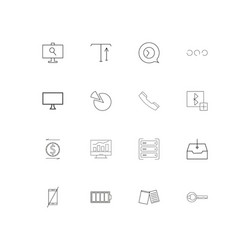 internet of things linear thin icons set outlined vector image
