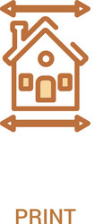 print concept 2 colored icon simple line element vector image