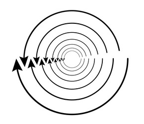 random circular cycle arrow element spiral vector image