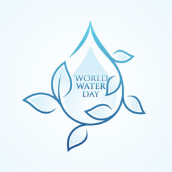 World water day leaf vector