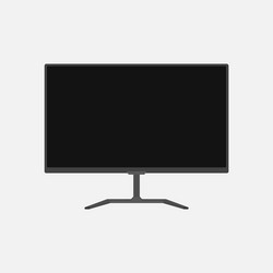 Computer display isolated on white background vector