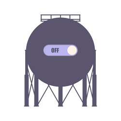 gas storage tank with toggle switch button vector image