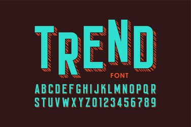 modern font design alphabet letters and numbers vector image