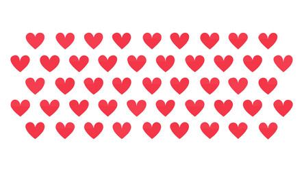 Red Heart Pattern - Festive & Loving Vector Image