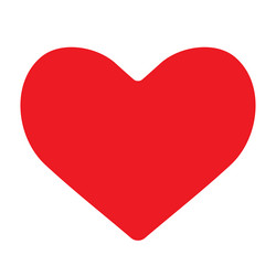 rounded heart icon symbol for web and app flat vector image