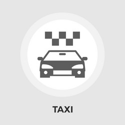 Taxi flat icon vector