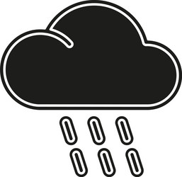 Weather storm sun rain symbol vector