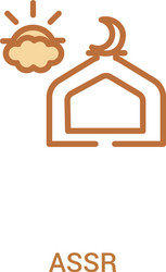 assr concept 2 colored icon simple line element vector image