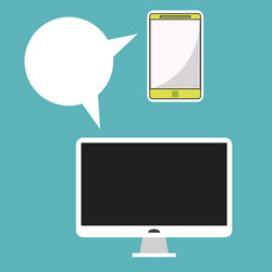 computer smarpthone communication message social vector image