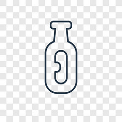 Flask concept linear icon isolated on transparent vector