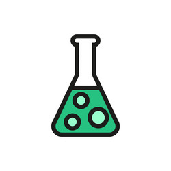 flask icon on white background vector image