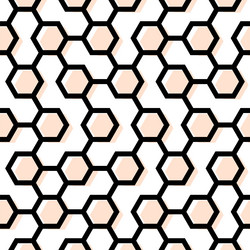 Geometric hexagon honey abstract background vector