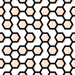 geometric hexagon honey abstract background vector