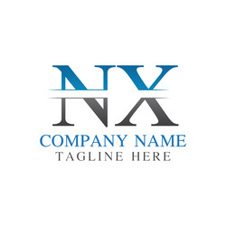 Initial monogram letter nx logo design template Vector Image