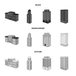 isolated object of construction and building icon vector image