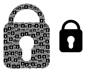 locked composition items and source icon vector