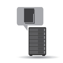 network server concept file folder vector image