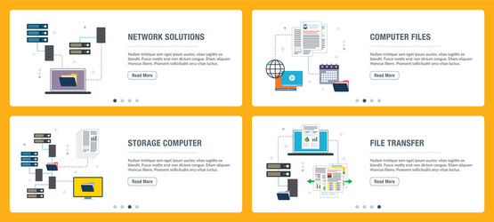 network solutions computer files storage vector