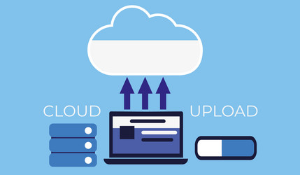 online cloud computing data center web hosting vector image