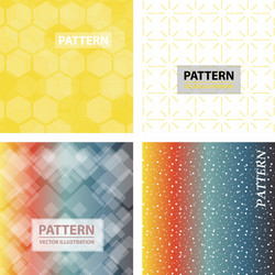 set of abstract stylish pattern vector image