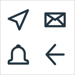User interface line icons linear set quality vector