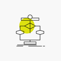 algorithm chart data diagram flow line icon vector image