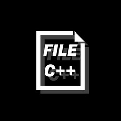 C coding file icon flat vector