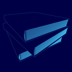 contour stack of books vector image