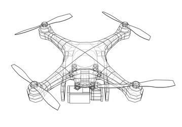 drone concept rendering of 3d vector