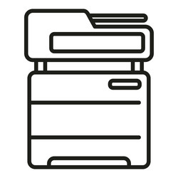 office printer icon outline digital print vector