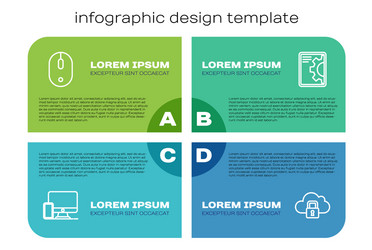 set line monitor and mobile computer mouse cloud vector image