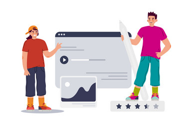 ui ux designer arrangement interface elements vector image