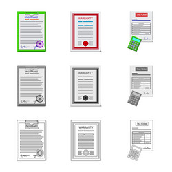 design of form and document sign vector image
