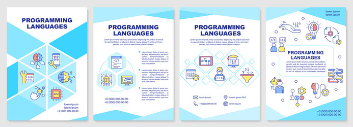 programming languages brochure template vector image