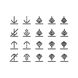 set download upload icon for user interface vector image