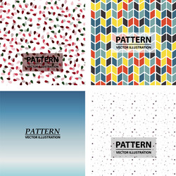 set of cards patterns at the background vector image