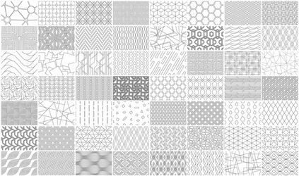 set of linear seamless geometric pattern vector image