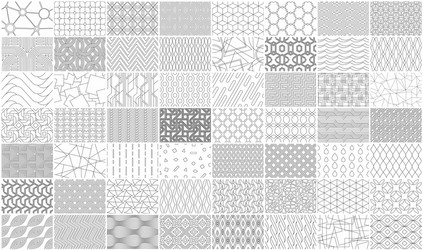 Set of linear seamless geometric pattern vector