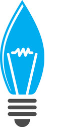 Bulb icon on background for graphic and web design vector
