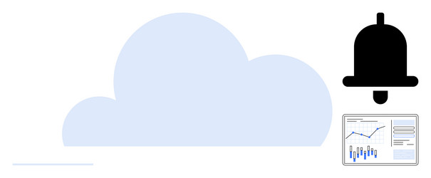 cloud computing and data analytics vector image