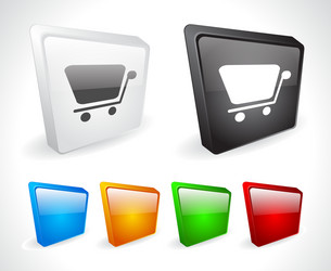 color 3d buttons for web vector image
