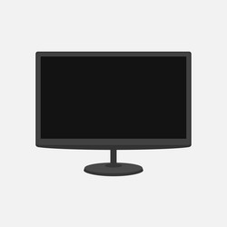 Computer display isolated on white background vector